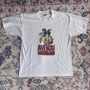 Vintage Good News Stampede Cowboy Telling Others About Jesus - size Large